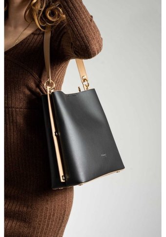 Fiona Bag Kadın Omuz Çantası Siyah - Taba