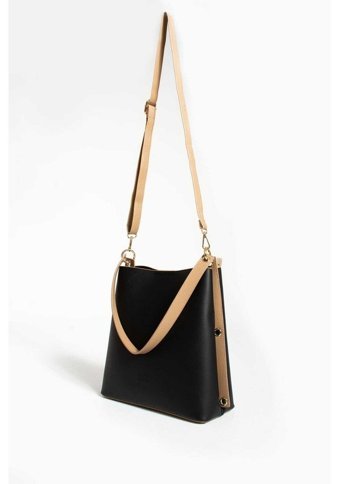 Fiona Bag Kadın Omuz Çantası Siyah - Taba