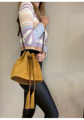 Bnp Minimalist Nubuk Kese Kadın Omuz Çantası Yeşil