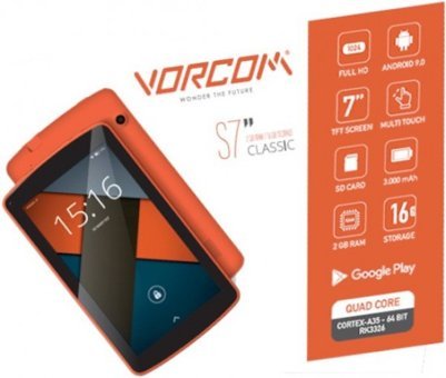 Vorcom S7 Classic 16 GB Android 2 GB Ram 7.0 İnç Tablet Siyah