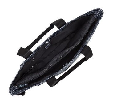 Kipling Colissa Basic Signature Print Kadın Omuz Çantası Beyaz - Lacivert