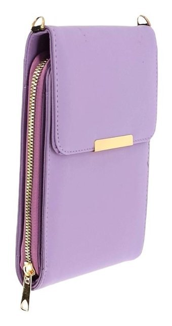 Çlk Accessories Düz Deri Zincirli Kadın Omuz Çantası Mor
