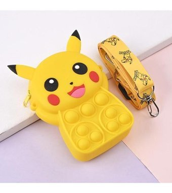 Piraye Gift Popitli Pokemon Kadın Omuz Çantası Çok Renkli