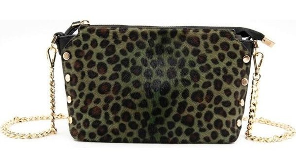 Leatinn Leopar Deri 541635072 Kadın Omuz Çantası Çok Renkli