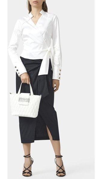 Versace Jeans Couture 74Va4Bba Zs409 003 Kadın Omuz Çantası Beyaz