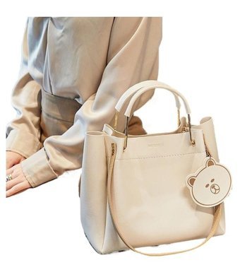 Summer Love Büyük Kapasiteli Tote Moda Büyük Kapasiteli Kadın Omuz Çantası Beyaz