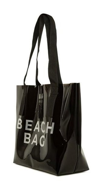 Bagmori Beach Bag Şeffaf Plaj 558660416 Kadın Omuz Çantası Sarı