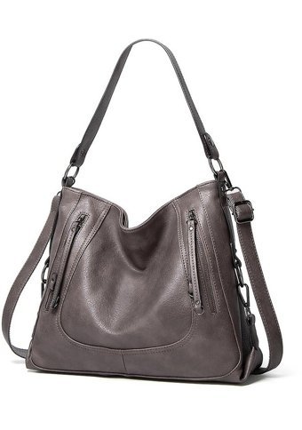 Alibee Tote Moda Hobo Büyük Kadın Omuz Çantası Gri