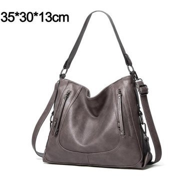 Alibee Tote Moda Hobo Büyük Kadın Omuz Çantası Gri