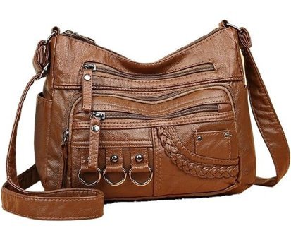 Summer Love Yeni Stil Moda Basit Büyük Kapasiteli Kadın Omuz Çantası Kahverengi