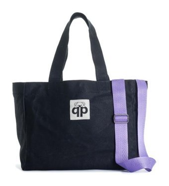 Paqpa Qp Ronda Tote Bag Mumlu Kanvas Kadın Omuz Çantası Siyah