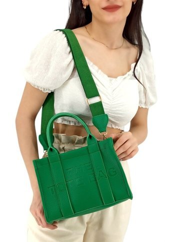 Çlk Accessories Yazı Spor Askı Tr6789 Kadın Omuz Çantası Yeşil