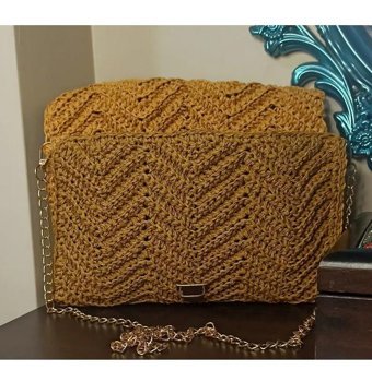 Ecndesing Handmade Kutu Kadın Omuz Çantası Kahverengi