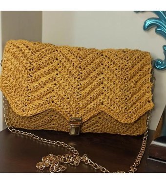 Ecndesing Handmade Kutu Kadın Omuz Çantası Kahverengi