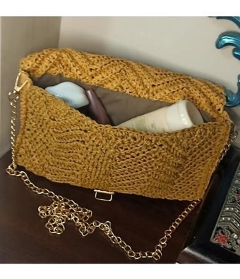 Ecndesing Handmade Kutu Kadın Omuz Çantası Kahverengi