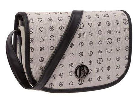 Bilik Deri Monogram Rh 06Mn Kadın Omuz Çantası Bej - Siyah