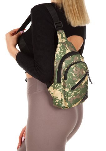 Kindfox Suya Dayanıklı Kumaş Unisex BodybagKa Kadın Omuz Çantası Haki
