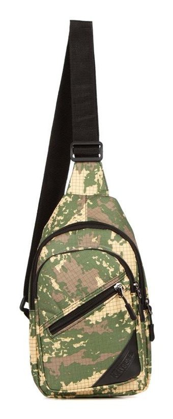 Kindfox Suya Dayanıklı Kumaş Unisex BodybagKa Kadın Omuz Çantası Haki