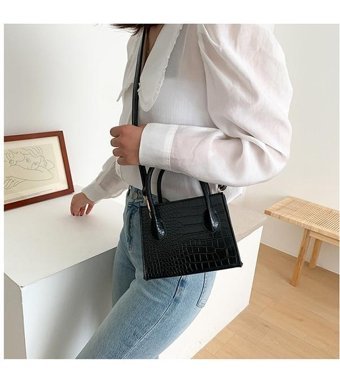 Jzcat Retro Simple Moda Kadın Omuz Çantası Siyah