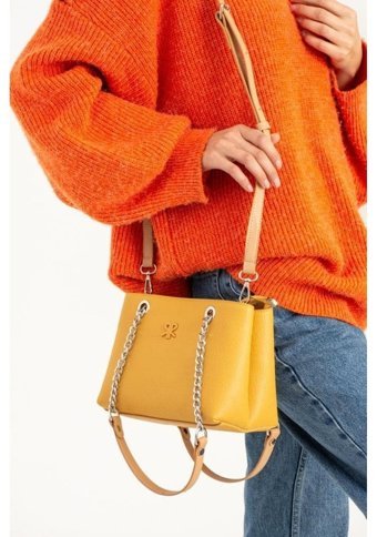 Çanta Trend Polo Of Colors 4 Bölmeli Kadın Omuz Çantası Hardal