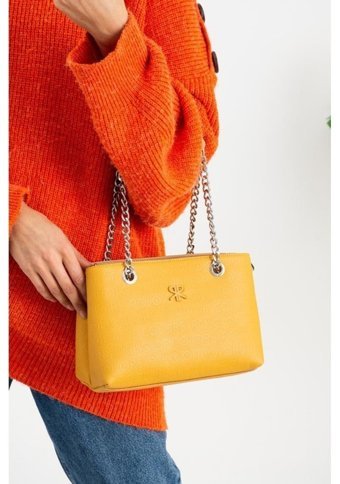 Çanta Trend Polo Of Colors 4 Bölmeli Kadın Omuz Çantası Hardal