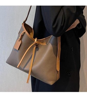 Alibee Moda Tote Üst Saplı lı Şık Kadın Omuz Çantası Kahverengi