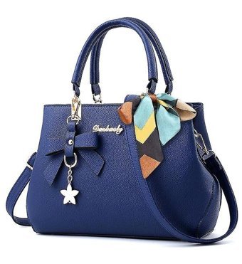 Alibee İş Bag Ladies Tasarımcısı Sahte Deri Omuz Tote Kadın Omuz Çantası Mavi
