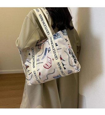 Yystore Ksl1501 Kanvas Şık Banliyö Kadın Omuz Çantası Çok Renkli