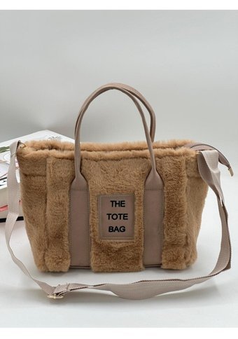 Kriste Bell The Tote Bag Peluş Kadın Omuz Çantası Yeşil