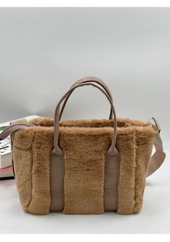 Kriste Bell The Tote Bag Peluş Kadın Omuz Çantası Yeşil