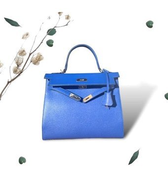 Remuse Bags Klasik Model Kilitli Kadın Omuz Çantası Saks