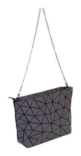 Boutiques Popüler Parlak Geometrik Eşkenar DörtgenKadın Omuz Çantası Mor