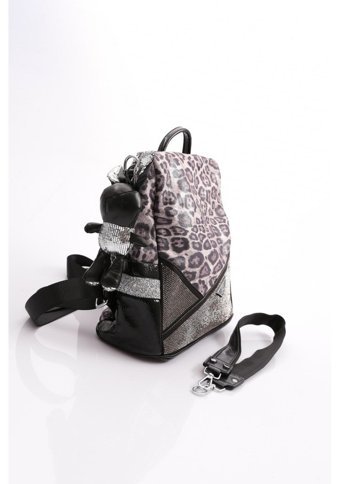 Ççs Leopar Desenli 17364R1534 Kadın Omuz Çantası Siyah
