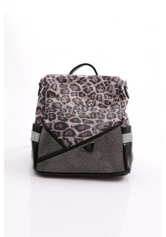 Ççs Leopar Desenli 17364R1534 Kadın Omuz Çantası Siyah