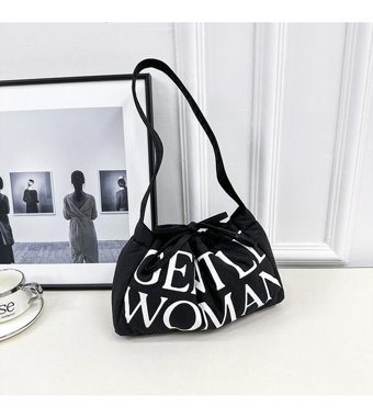 Jzcat Moda Büyük Kapasiteli Basit Kadın Omuz Çantası Siyah