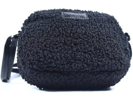 Modavia Kürklü Peluş Mini Urban Kadın Omuz Çantası Siyah