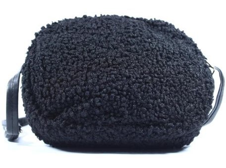 Modavia Kürklü Peluş Mini Urban Kadın Omuz Çantası Siyah
