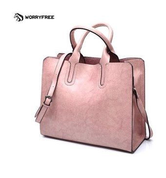Worryfreeshopping Şık Büyük Kapasiteli Wr0419105 Kadın Omuz Çantası Pembe