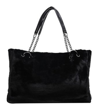 Worryfreeshopping Xcj Moda Peluş Kadın Omuz Çantası Siyah