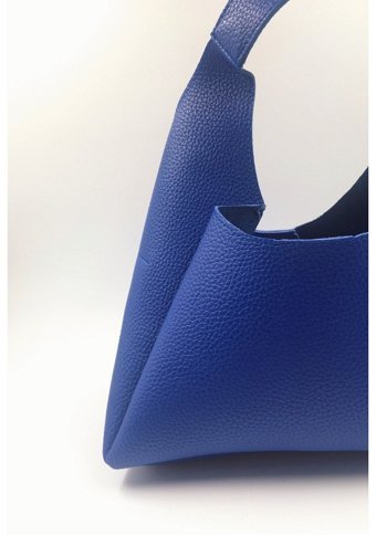 Melen Shoes Lively Çıtçıt Ve Fermuar Kapama İç Bölmeli Kadın Omuz Çantası Mavi