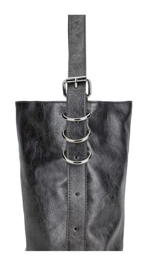 Tamer Tanca Vegan Metalik 1003 1516 Bn Y24 Pewter Kadın Omuz Çantası Metalik