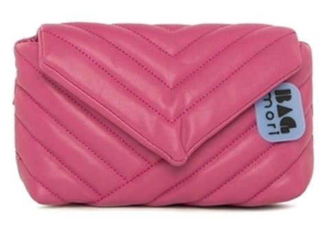 Bagmori Mini V Nakışlı Kadın Omuz Çantası Fuşya