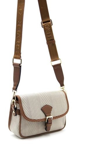 Silver Polo SilverVe Polo 1085 Hasır Kadın Omuz Çantası Bej - Taba