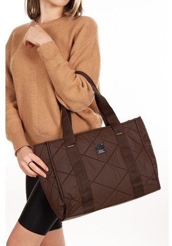Bizoon 7000 Kapitone Desenli Shopper Kadın Omuz Çantası Siyah