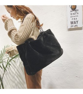 Worryfreeshopping Xcj Moda Peluş Kadın Omuz Çantası Mavi