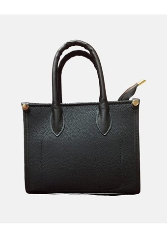 Zekton The Totebag Yazılı Suni Deri Kadın Omuz Çantası Siyah