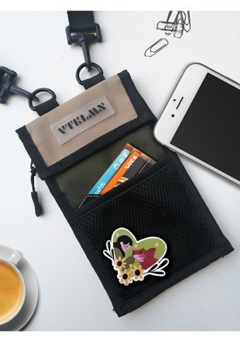 Vatkalimon Unisex Kadın Omuz Çantası Krem - Haki