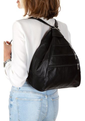Newish Polo Hakiki Deri Maymun Model Ve Kadın Omuz Çantası Siyah
