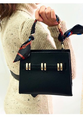 Kolexmoda Şallı Model Kadın Omuz Çantası Siyah