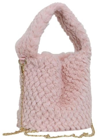 Alibee Lady Handbag Kadın Peluş Tek Kadın Omuz Çantası Pembe